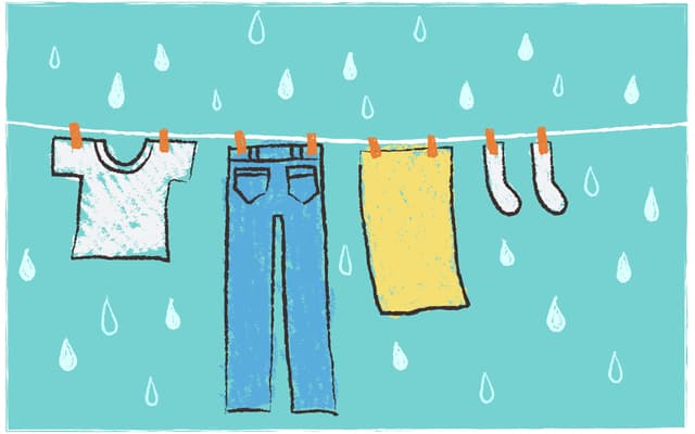 雨の日の洗濯