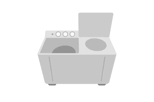 二槽式洗濯機のイラスト